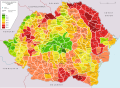 Romania literacy map (1930)