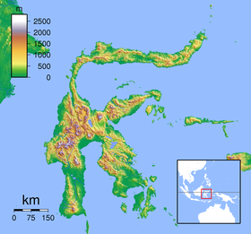 Map showing the location of Taman Nasional Wakatobi