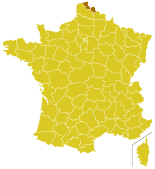 Locator map for Archdiocese of Lille