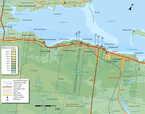 Topografische Karte von Caraquet