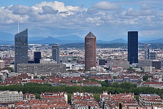 Les tours du quartier de la Part-Dieu.