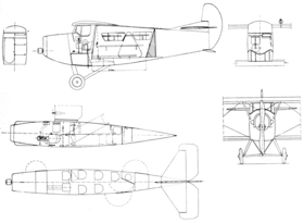 vue en plan de l’avion