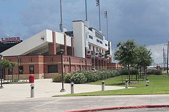 Provost Umphrey outside of stadium