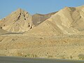 Ramon Fault on the southern side of Makhtesh Ramon, Israel; June 2003.