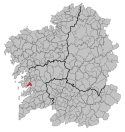 Location of Poio within Galicia