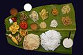 Image 24A traditional meal served on a banana leaf (from Tamils)