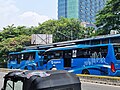 Armada Transjakarta memasuki halte, 2022.