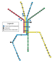 Linien der Stadtbahn Bielefeld ohne Stationsnamen