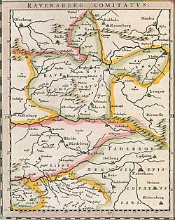 Contemporary map from the 17th century