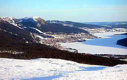 Åre vid Åresjön i februari 2003