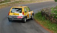 Renault 5 GT Turbo in the 2010 Rallye Velay Auvergne (Group N)