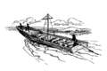 Image 36Most Missourians traveled longer distances by water, and large cargo was transported by bateaux (shown above). (from History of Missouri)