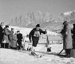 Eero Kolehmainen vuoden 1956 talviolympialaisissa Cortina d’Ampezzossa.