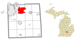 Location within Ingham County