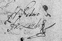 Firma de Pedro de Fajardo O.T.