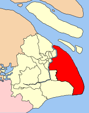 Location within Shanghai