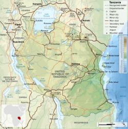 Location o Tanzanie