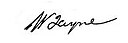 Cursive signature in ink