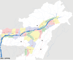 Huyện Sonitpur trên bản đồ Assam