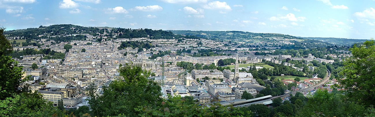 Bath központjának nagy felbontású panorámaképe