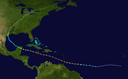 Trajectoire de Beryl.