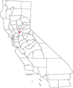 Location of Sacramento in California