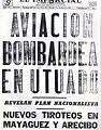 Image 21El Imparcial headline: "Aviation (US) bombs Utuado" during Nationalist revolts. (from History of Puerto Rico)