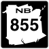 Route 855 marker