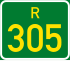 Streeksroete R305 shield