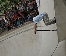 Compétition de trottinette au Grand Jard en 2020.