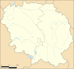 Mapa konturowa Creuse, u góry nieco na lewo znajduje się punkt z opisem „Le Bourg-d’Hem”