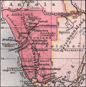 Lage Schutzgebiet Deutsch-Südwestafrika