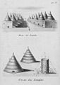 Image 29A drawing of Lunda houses by a Portuguese. The size of the doorways relative to the building emphasizes the scale of the buildings. (from History of Zambia)