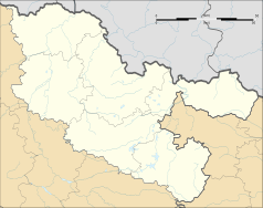 Mapa konturowa Mozeli, u góry po lewej znajduje się punkt z opisem „Kerling-lès-Sierck”