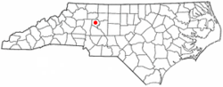 Location of Mocksville, North Carolina