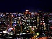 西梅田の高層ビル群 夜景