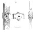 Emboîture de deux pièces métalliques.