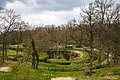 Vogelwiese und Teiche in der Mitte des Zoos