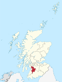 East Ayrshire'ın İskoçya'daki konumu