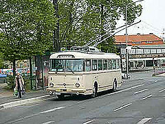 Historischer ŠKODA 9 Tr O-Bus in Eberswalde