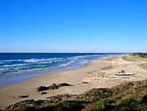 The beach on Fraser Island serves as a main road and even a landing strip