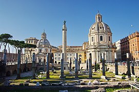 Athenæum, forum de Trajan, église Santa Maria di Loreto de Rome, et colonne Trajane