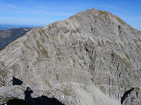 Le Kreuzspitze vu du sud