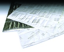 Image of 3 layers of ENRG Blanket, an organic PCM encapsulated in a poly/foil film.