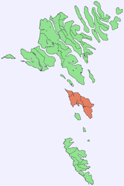 Location within the Faroe Islands