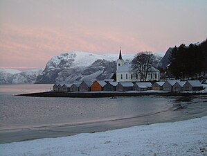 Winter view of the church