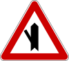 Oblique side road with priority, from the left