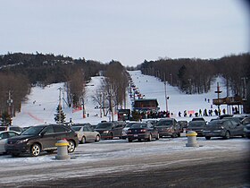 Vue aérienne de la station.