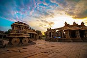 Stone temple car in Vitthala Temple at Hampi