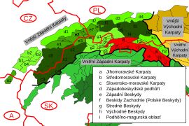 Poloha oblasti v rámci Slovenska